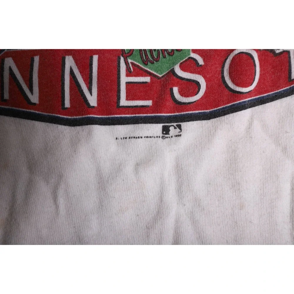 Vintage 1992 Kirby Puckett Minnesota Twins Salem Sportswear T-Shirt Kids 18-20 L